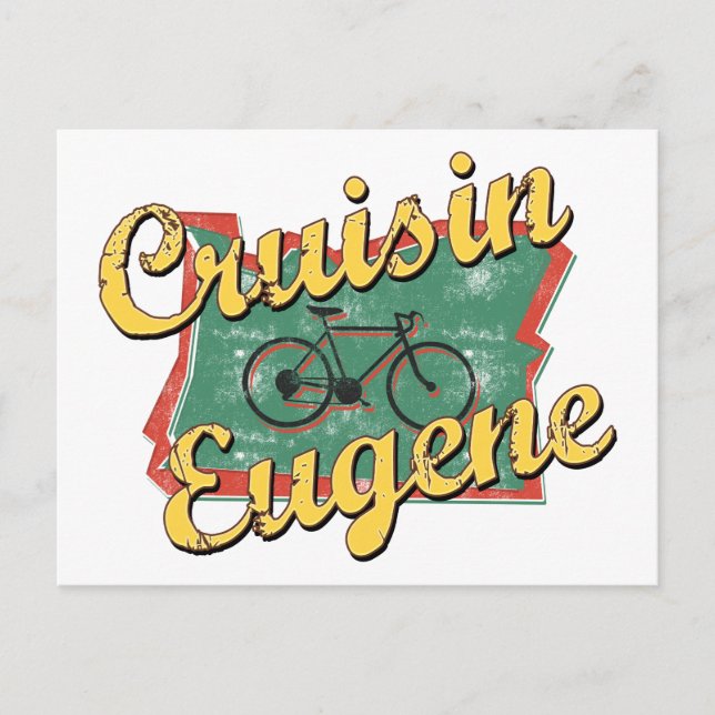 Bike Eugene Cruise Oregon Postkarte (Vorderseite)