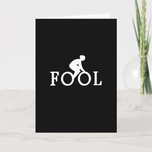Bike Fool - Cyclist Fan Gift Karte (Vorderseite)