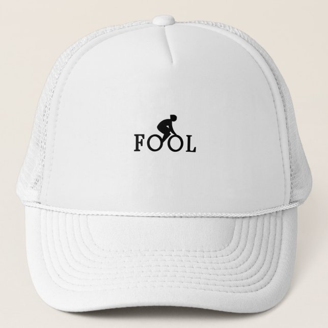 Bike Fool - Cyclist Fan Gift Truckerkappe (Vorderseite)