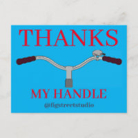 Bike Handle Bars & Bell, Text hinzufügen, Postkart