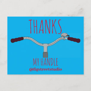 Bike Handle Bars & Bell, Text hinzufügen, Postkart Postkarte