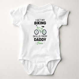 Bike I Get My Biking Skills from Daddy - Biking Baby Strampler
