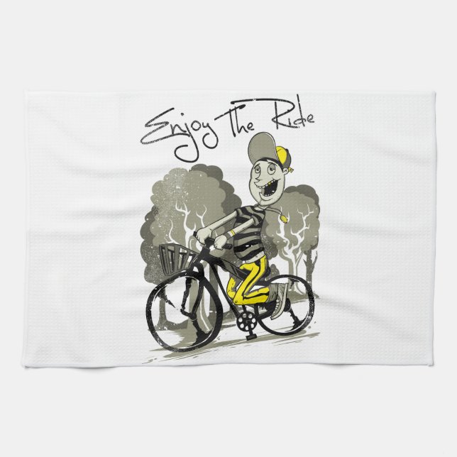 Bike-Illustration Geschirrtuch (Horizontal)