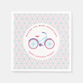 Bike Illustriert Modernes Personalisiertes Party N Serviette