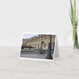 Bike in Paris, Drybrush Notecard Karte