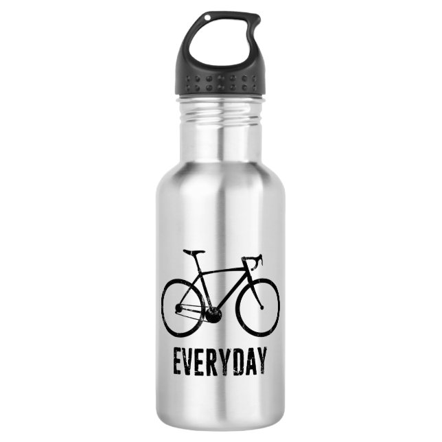 Bike jeden Tag Edelstahlflasche (Vorderseite)