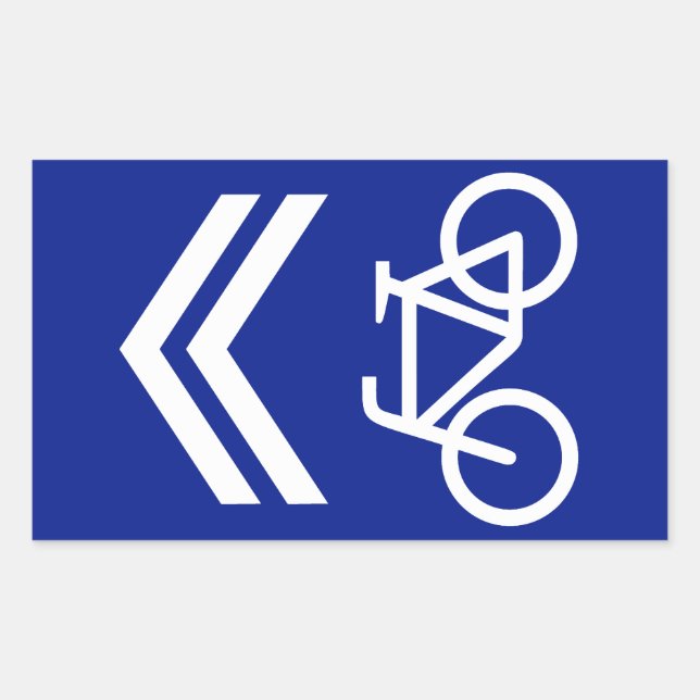 Bike Lane Rechteckiger Aufkleber (Vorderseite)