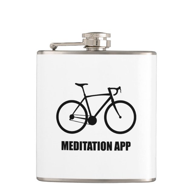 Bike Meditation App Flachmann (Vorderseite)