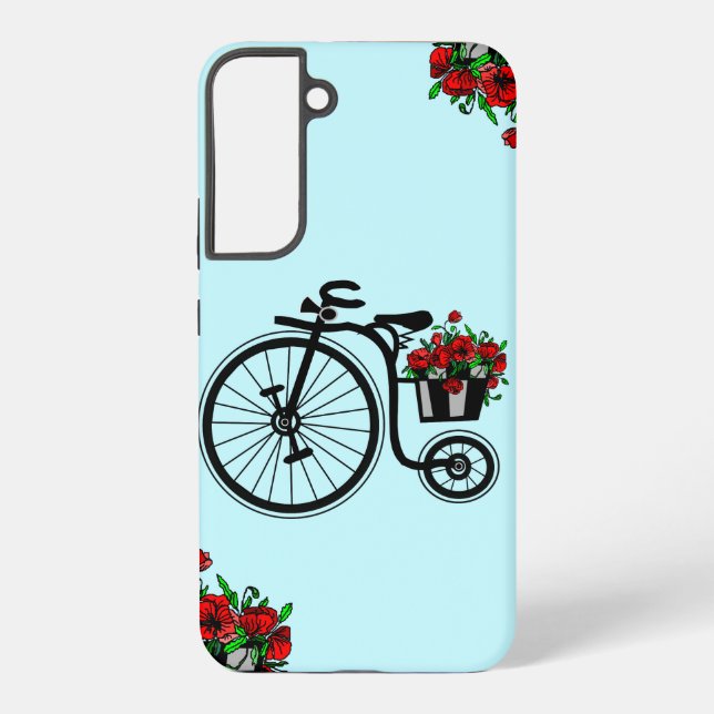 Bike mit Blume Geschenk Samsung Galaxy Fall Samsung Galaxy Hülle (Rückseite)