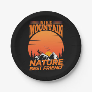 Bike Mountain Natur ist der beste Freund Pappteller