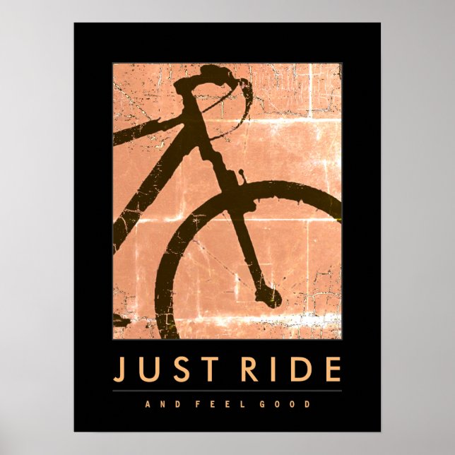 Bike Poster einfach fahren und sich gut fühlen (Vorne)