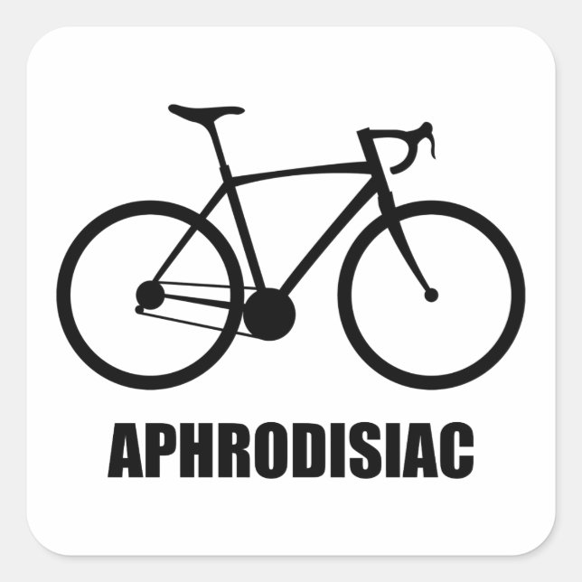Bike Quadratischer Aufkleber (Vorderseite)