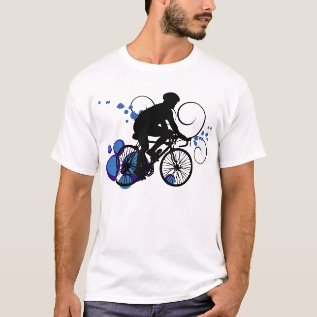 Bike Rider - blau T-Shirt (Vorderseite)