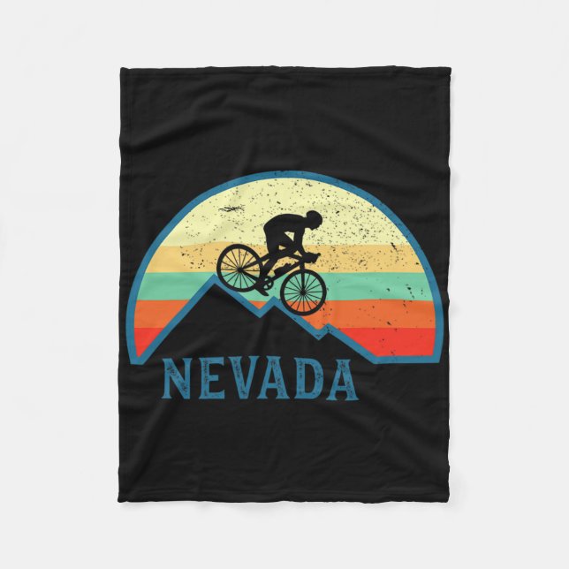 Bike Rider Nevada Mountain Biking Retro Mtb Moutai Fleecedecke (Vorderseite)