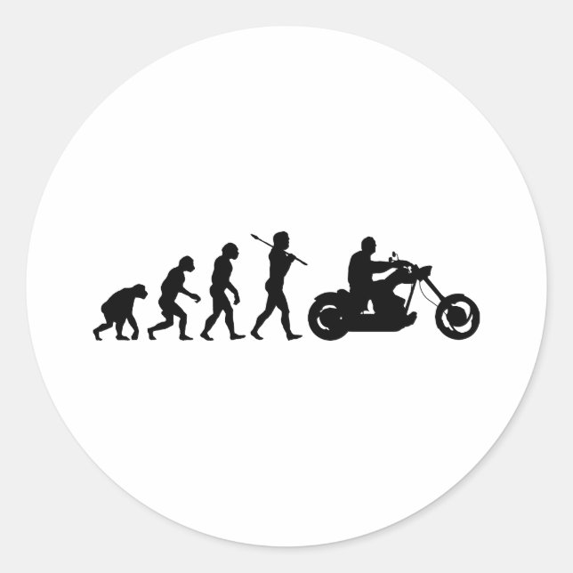 Bike Rider Runder Aufkleber (Vorderseite)