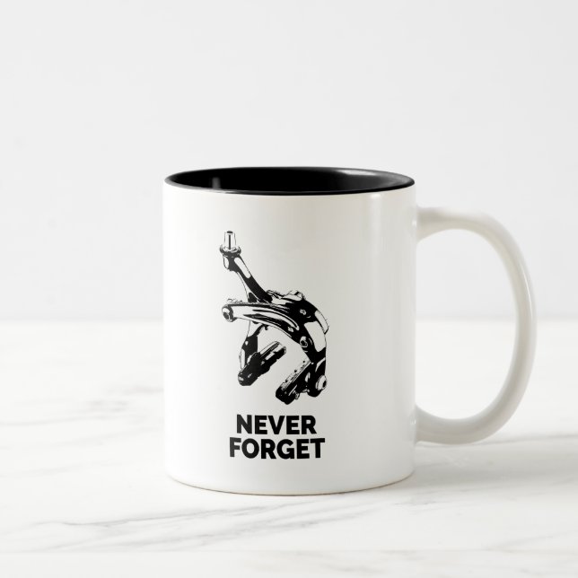 Bike Rim Bremsen Vergessen Sie nie Zweifarbige Tasse (Rechts)
