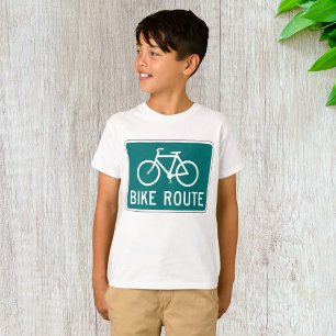 Bike Route Unterzeichen Fahrrad T - Shirt
