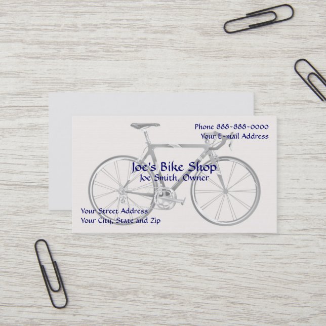 Bike Shop Inhaber Business Card Visitenkarte (Vorderseite/Rückseite Beispiel)