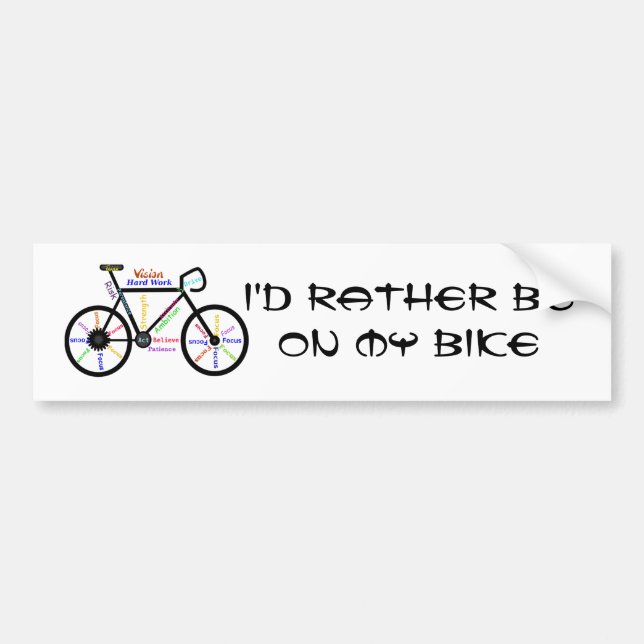 Bike Sport - Radfahren, Radfahren, Fahrrad Autoaufkleber (Vorne)