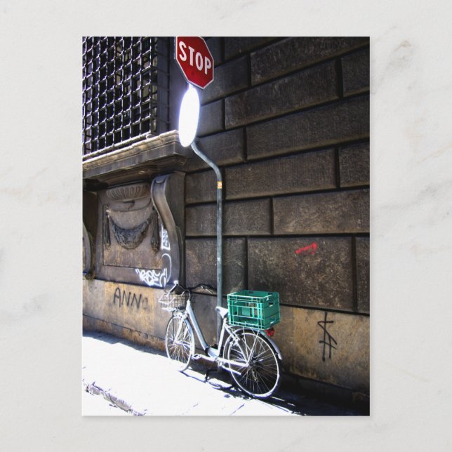 Bike Stopp Postkarte (Vorderseite)