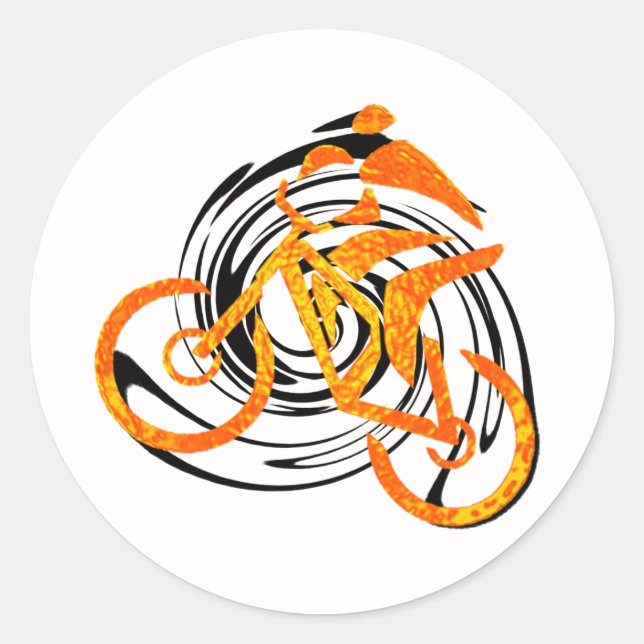 Bike Super Gradient Runder Aufkleber (Vorderseite)