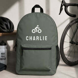 Bike-Symbol Motiv Grünes Bike Bedruckter Rucksack