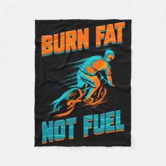 Bike Tour Cycling Lover Bicycle Rider I Burn Fat N Fleecedecke