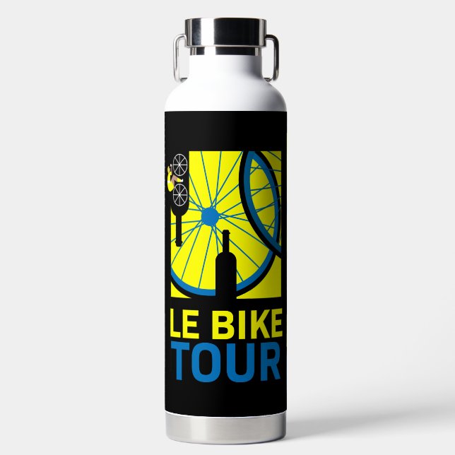 Bike Touring Art Trinkflasche (Vorderseite)