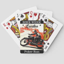 Bike Week-Poker - Benutzerdefinierter Standort Spielkarten
