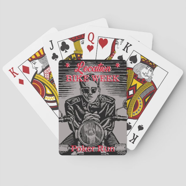 Bike Week Poker Führen Sie ein individualisierbare Spielkarten (Rückseite)