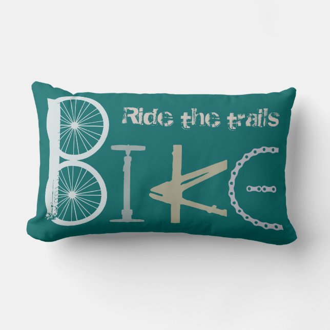 Bike Words Graffiti von Parts Graphic Art Lendenkissen (Vorderseite)