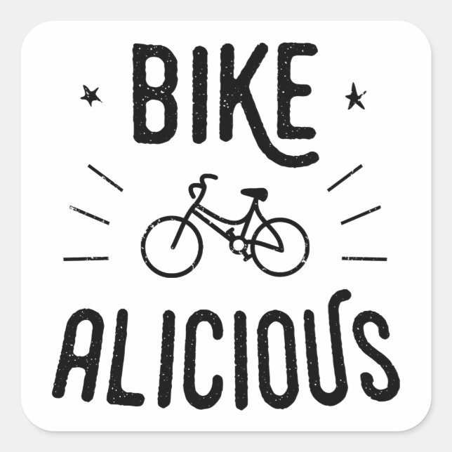 bikealibar quadratischer aufkleber (Vorderseite)