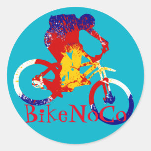BikeNoCo Colorado-Aufkleber Runder Aufkleber