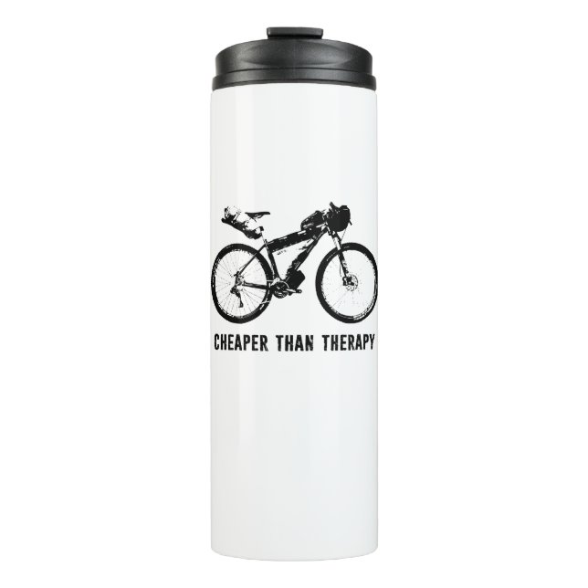 Bikepack, billiger als Therapie Thermosbecher (Vorderseite)