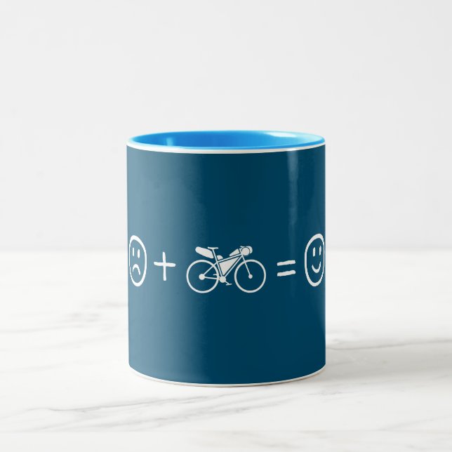Bikepack macht dich glücklich zweifarbige tasse (Mittel)