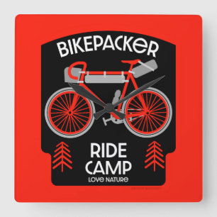 Bikepack Rückpackung Touren CAMPING Quadratische Wanduhr