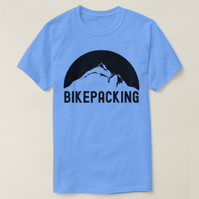 Bikepacking Bike Camping Geschenk T-Shirt (Design vorne)
