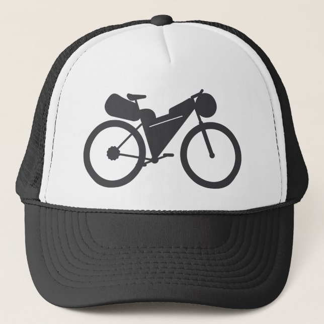 Bikepacking Ikone Truckerkappe (Vorderseite)