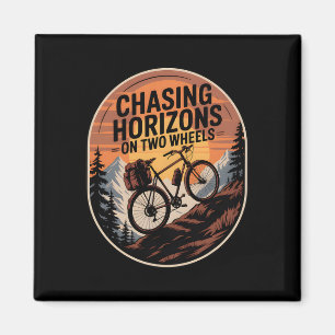 Bikepacking Outdoor-Mountainbiken, Horizonte jagen Magnet