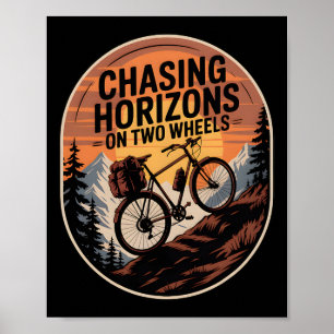 Bikepacking Outdoor-Mountainbiken, Horizonte jagen Poster