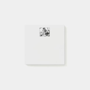 Biker 3x3 graue Notizblöcke Post-it Klebezettel
