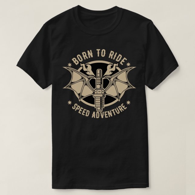 BIKER ABZEICHEN WING T-Shirt (Design vorne)