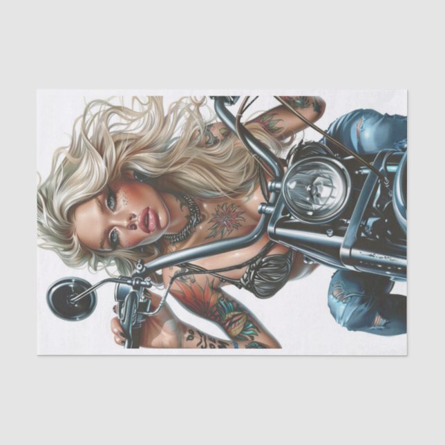 Biker Babe14 Seidenpapier (Vorderseite)