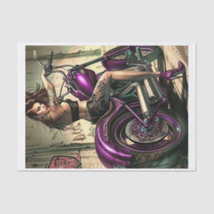 Biker Babe4 schlecht für die Knochen-Edition Seidenpapier