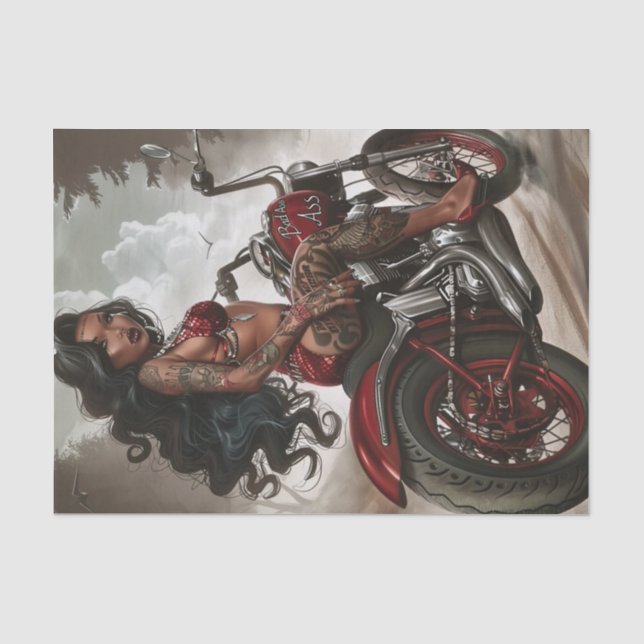 Biker Babe7 Bad to Bone Edition Seidenpapier (Vorderseite)