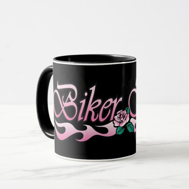 Biker Babe Tasse (Vorderseite Links)