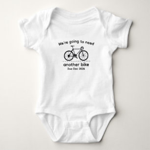 Biker-Baby-Ankündigung - Baby-Fahrradfahren - Radf Baby Strampler