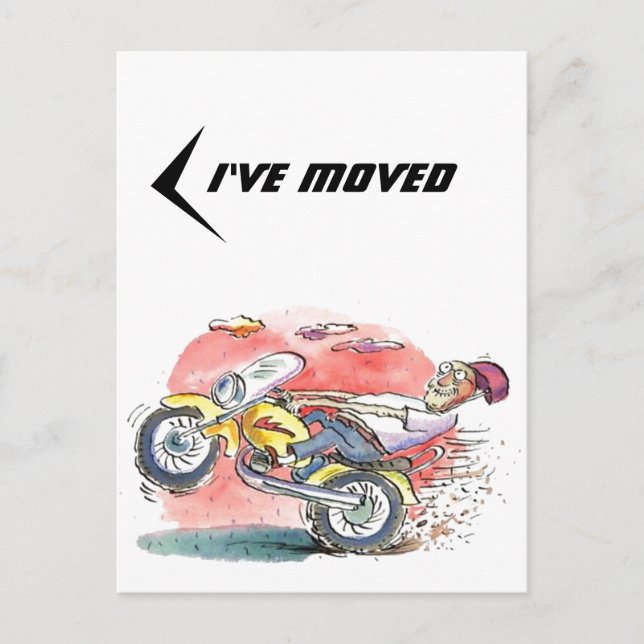 Biker-Bewegung auf der Postkarte Ich habe den neue (Vorderseite)