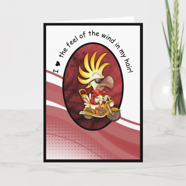 BIKER BIRTHDAY CARD Liebe Wind Karte (Vorderseite)
