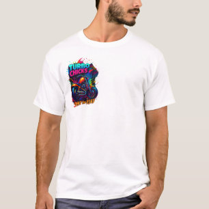 Biker Burn the Road T-Shirt Motorradfahrer Tee